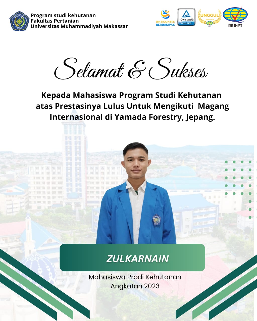 Mahasiswa Unismuh Makassar Lolos Program Magang Internasional di Jepang