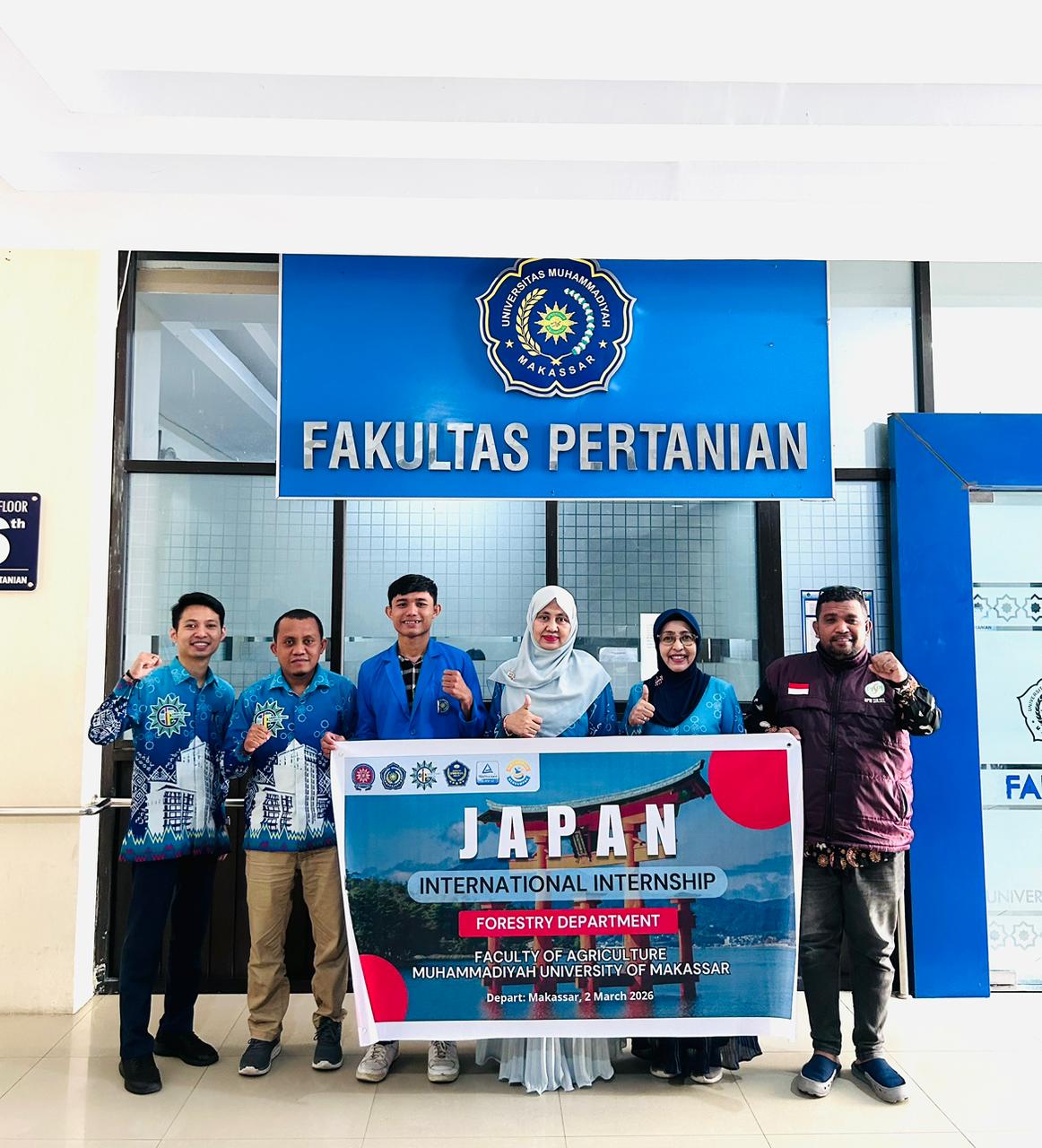 Fakultas Pertanian Unismuh Makassar Lepas Mahasiswa Kehutanan Magang Internasional ke Jepang