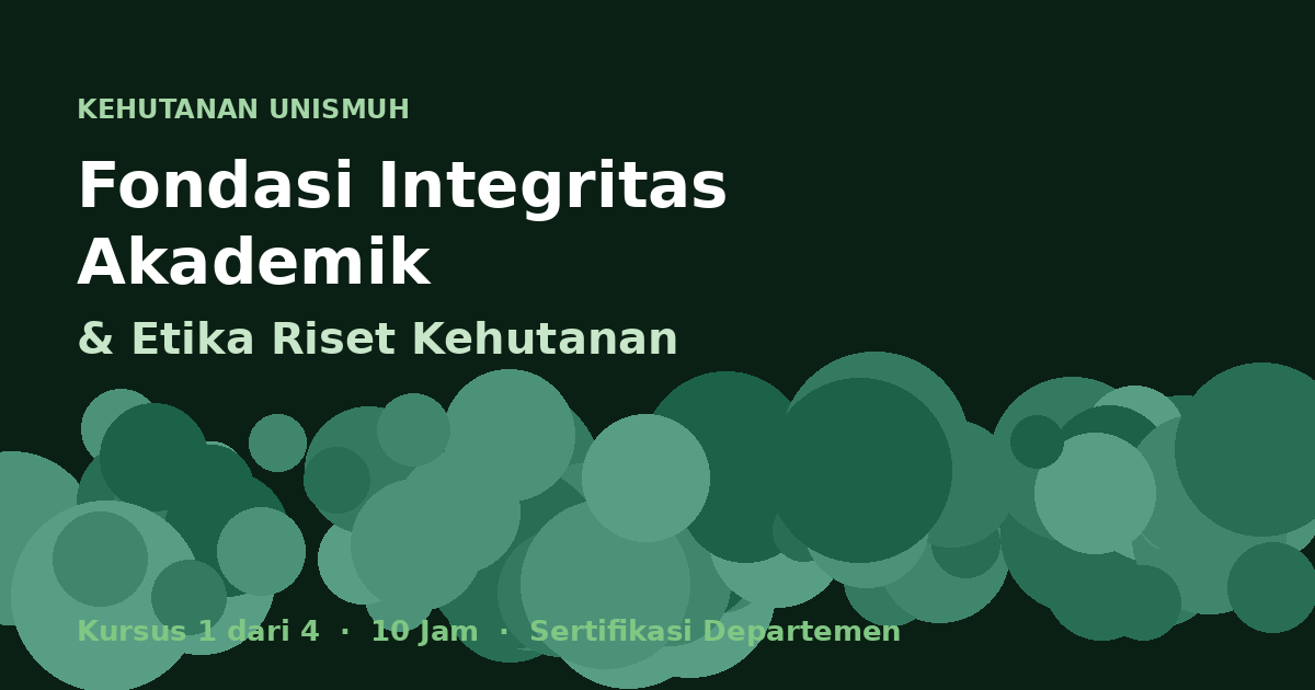 Fondasi Integritas Akademik & Etika Riset Kehutanan